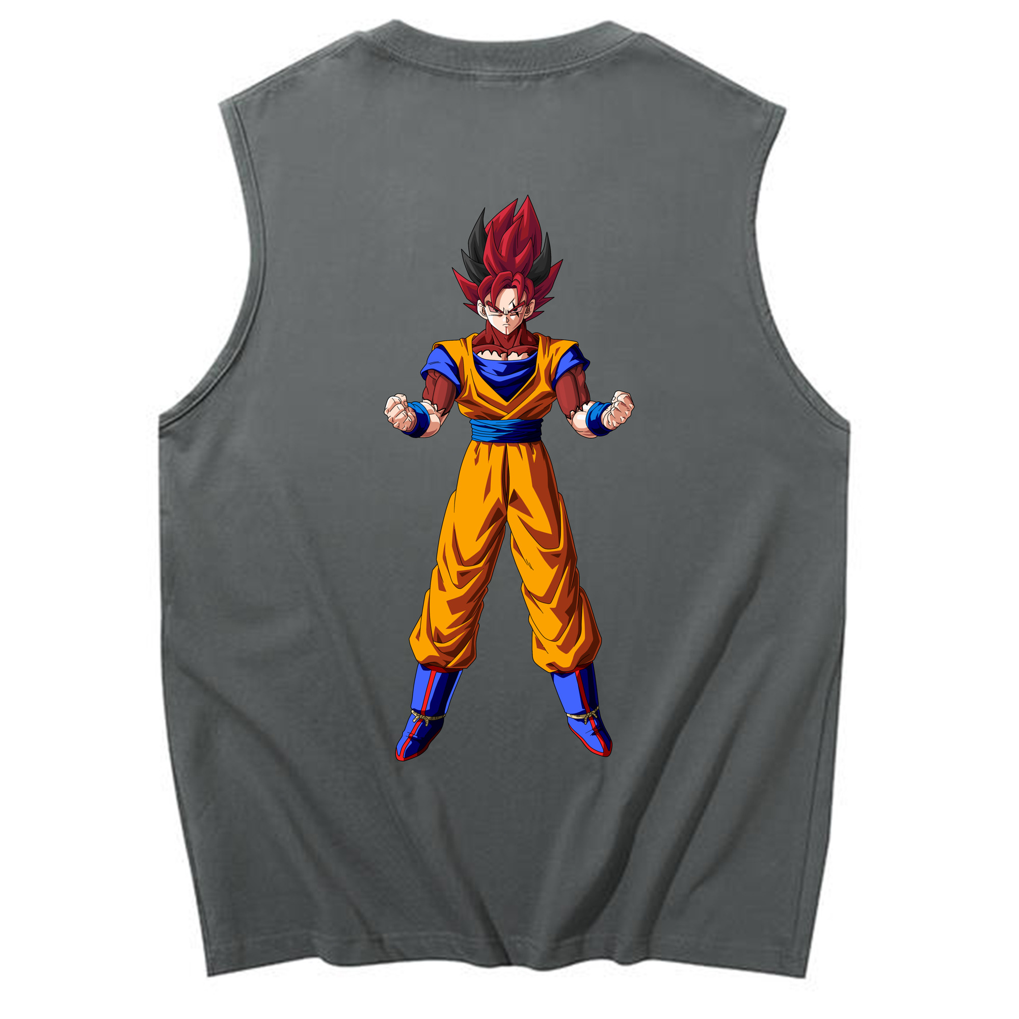 （画像用） ドラゴンボール 孫悟空（そん ごくう）Son Goku カカロット DRAGON BALL Kakarotto コットン100％タンクトップ（背面プリント）